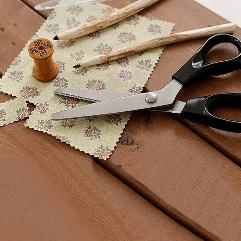 Pinking Shears For Dressmaking, Scalloped Edge, Stainless Steel Tailor Scissors