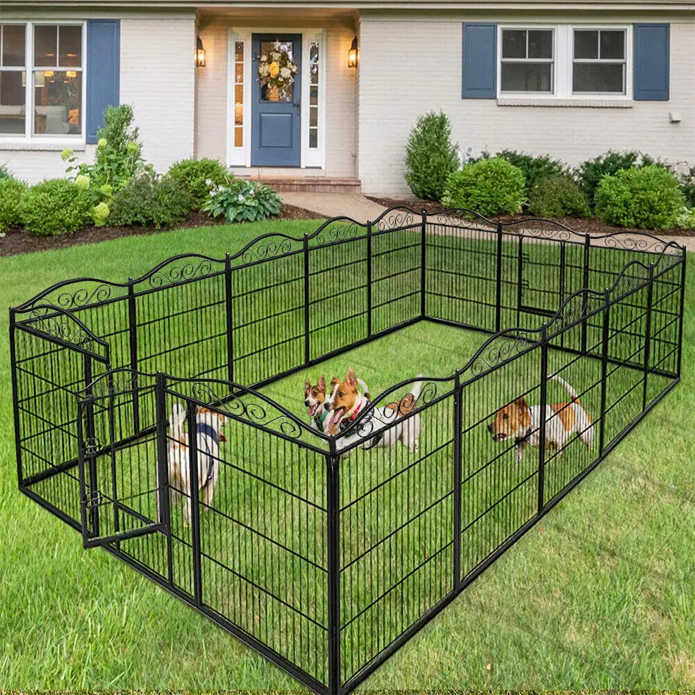 BINGOPAW 8-Panel Heavy Duty Dog Playpen For Indoor Outdoor Use