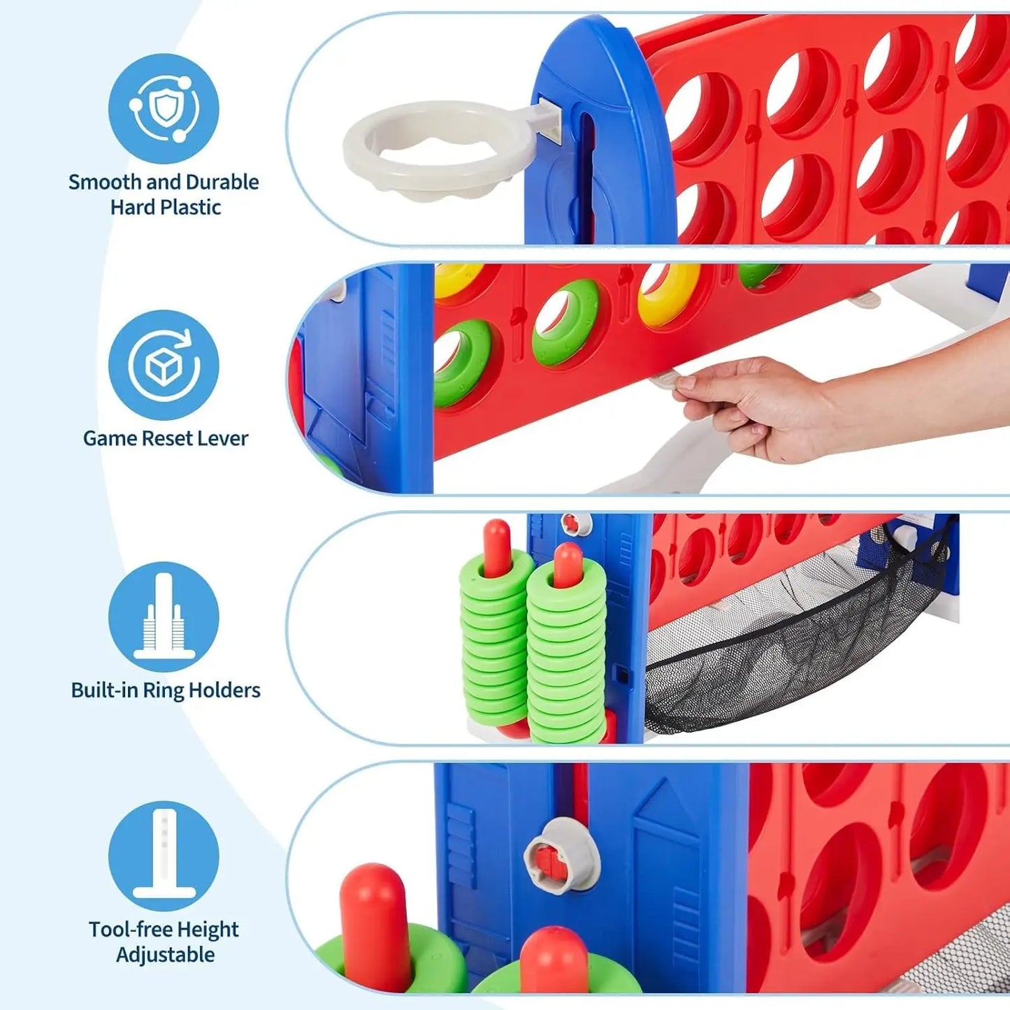 HiMISS Giant Connect 4 Outdoor Game Set With Carry Bag