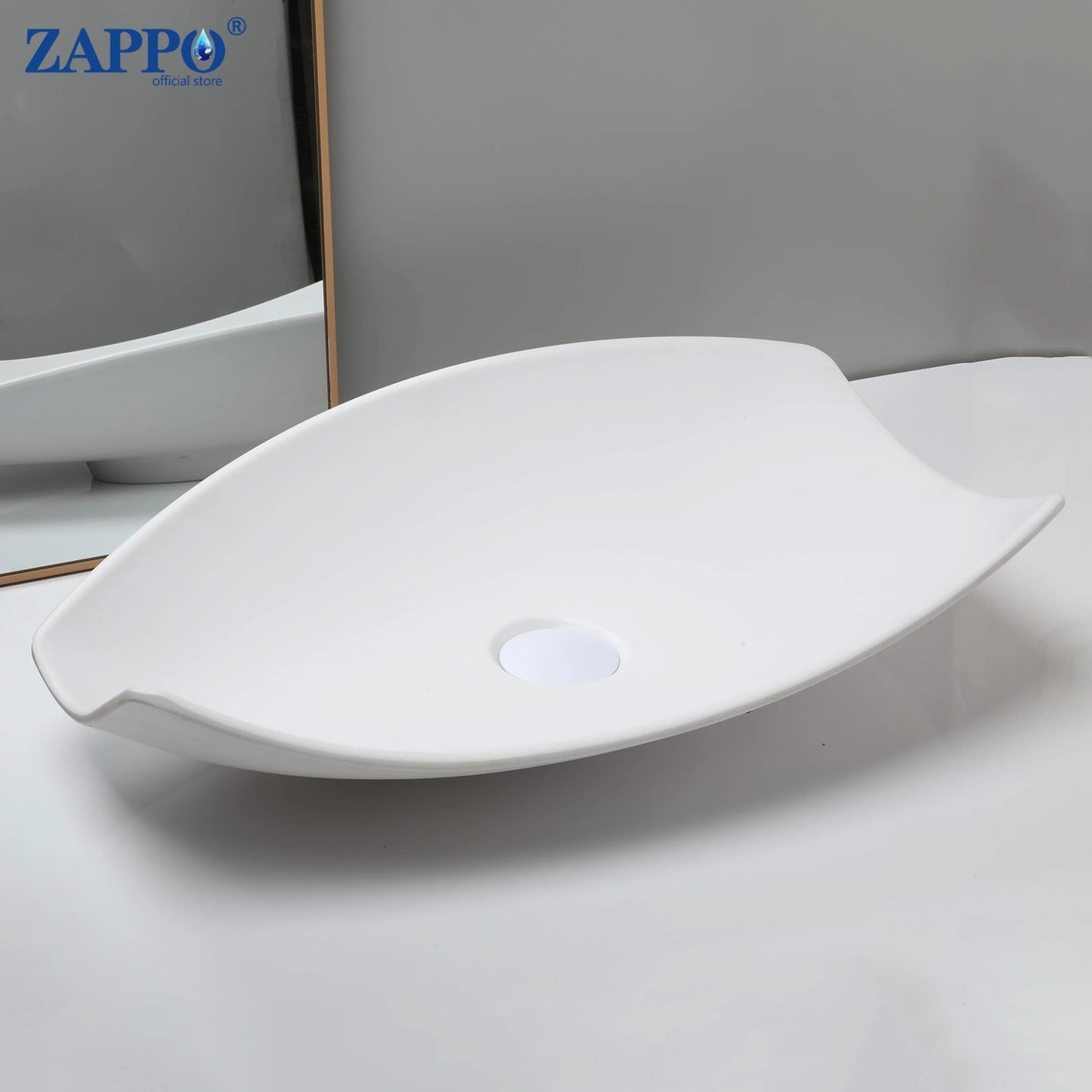 Mekkhal Stone Resin Above Counter Vessel Sink With Drain