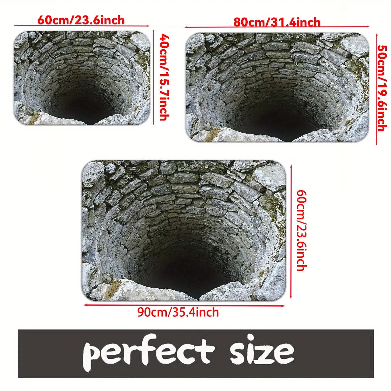 3D Visual Polyester Floor Mat Absorbent And Non Slip Bathroom