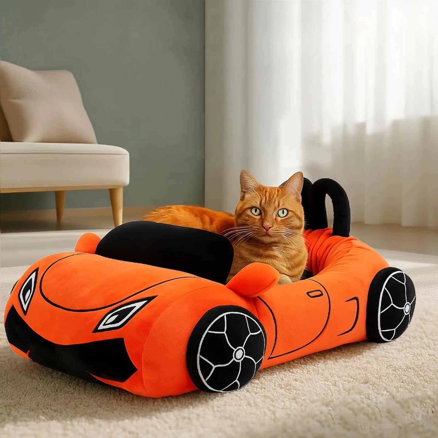 CWV Supercar Cat Bed For Kitten Soft Cozy Mat Pillow
