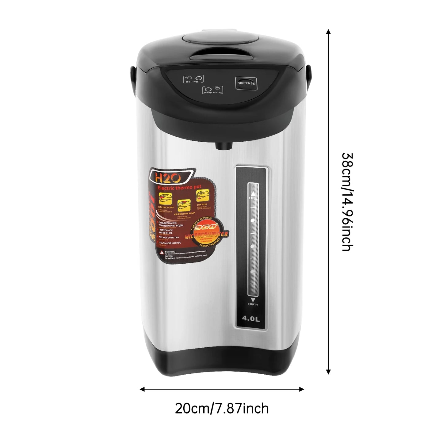 Electric Kettle 110V Stainless Steel 750W Auto Off Keep Warm