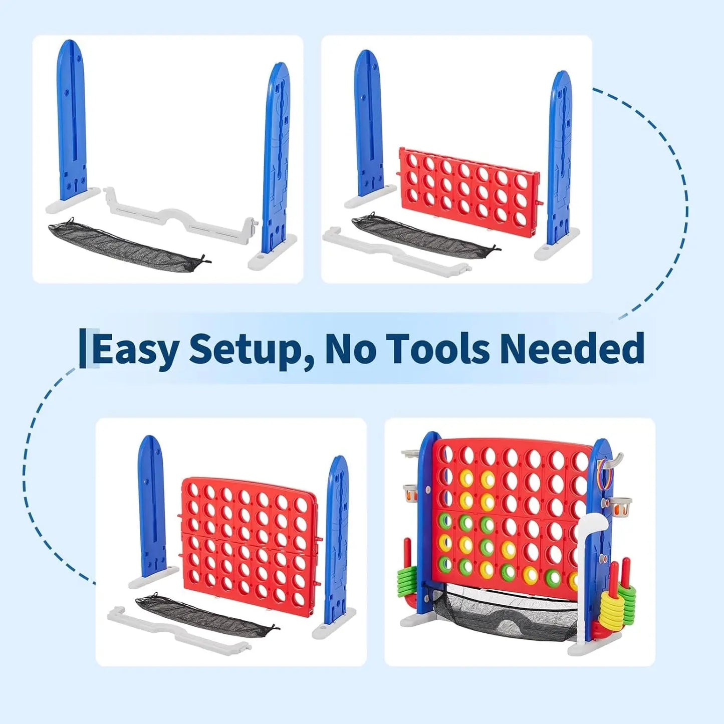 HiMISS Giant Connect 4 Outdoor Game Set With Carry Bag