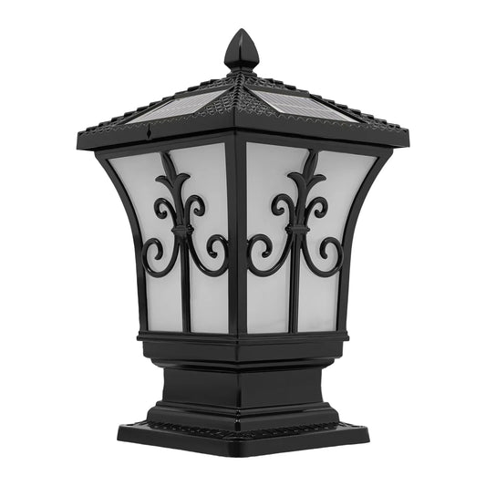 Bymaocar Outdoor Solar Post Light 85-265V Modern Garden Pillar Remote