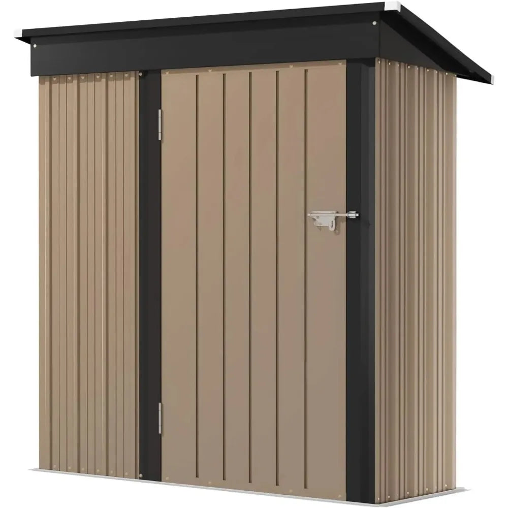 Outdoor Metal Storage Shed Lockable Anticorrosion Waterproof