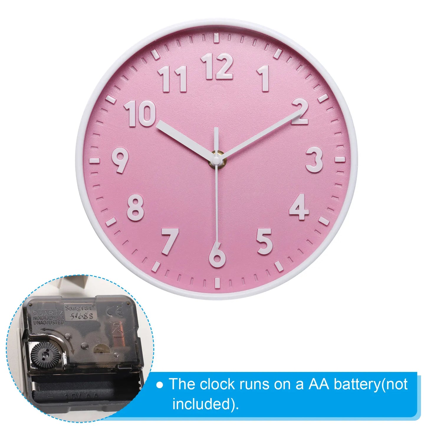 UXCELL Wall Clock Quartz Silent Battery Operated For Office Bedroom