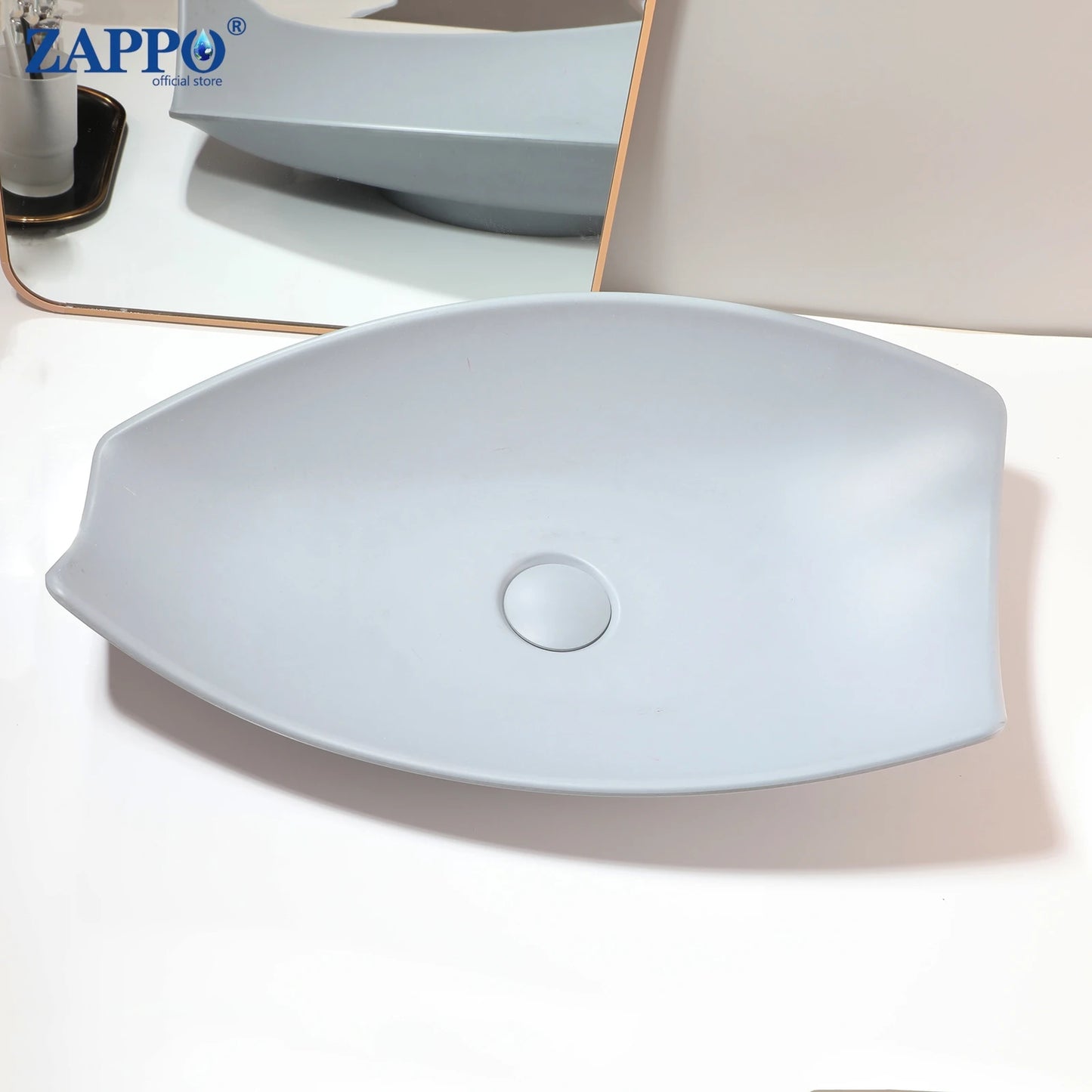 Mekkala Stone Resin Vessel Sink with Drain for Bathroom