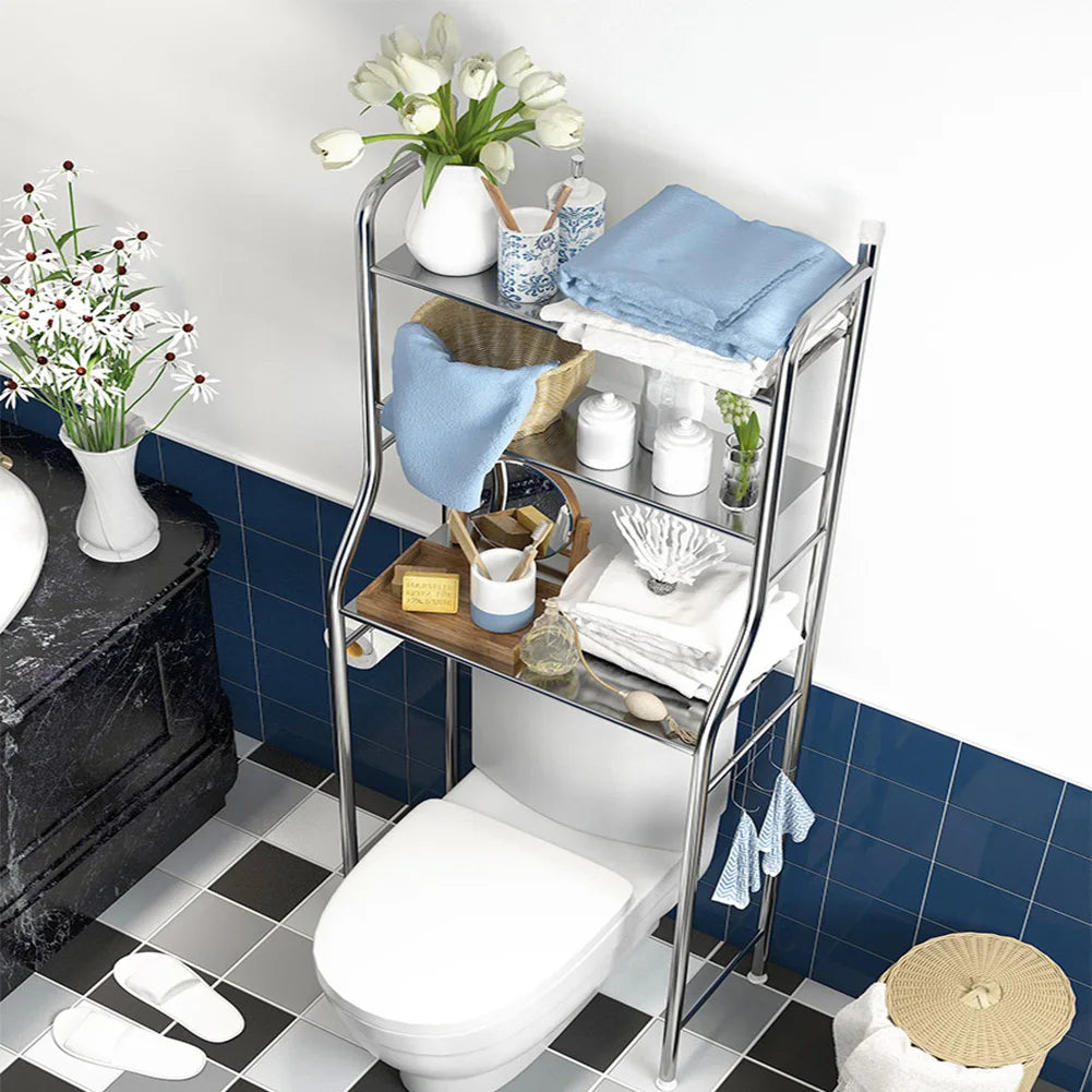Studyset Over Toilet Storage Shelf 2/3-Tier Freestanding Metal Bathroom