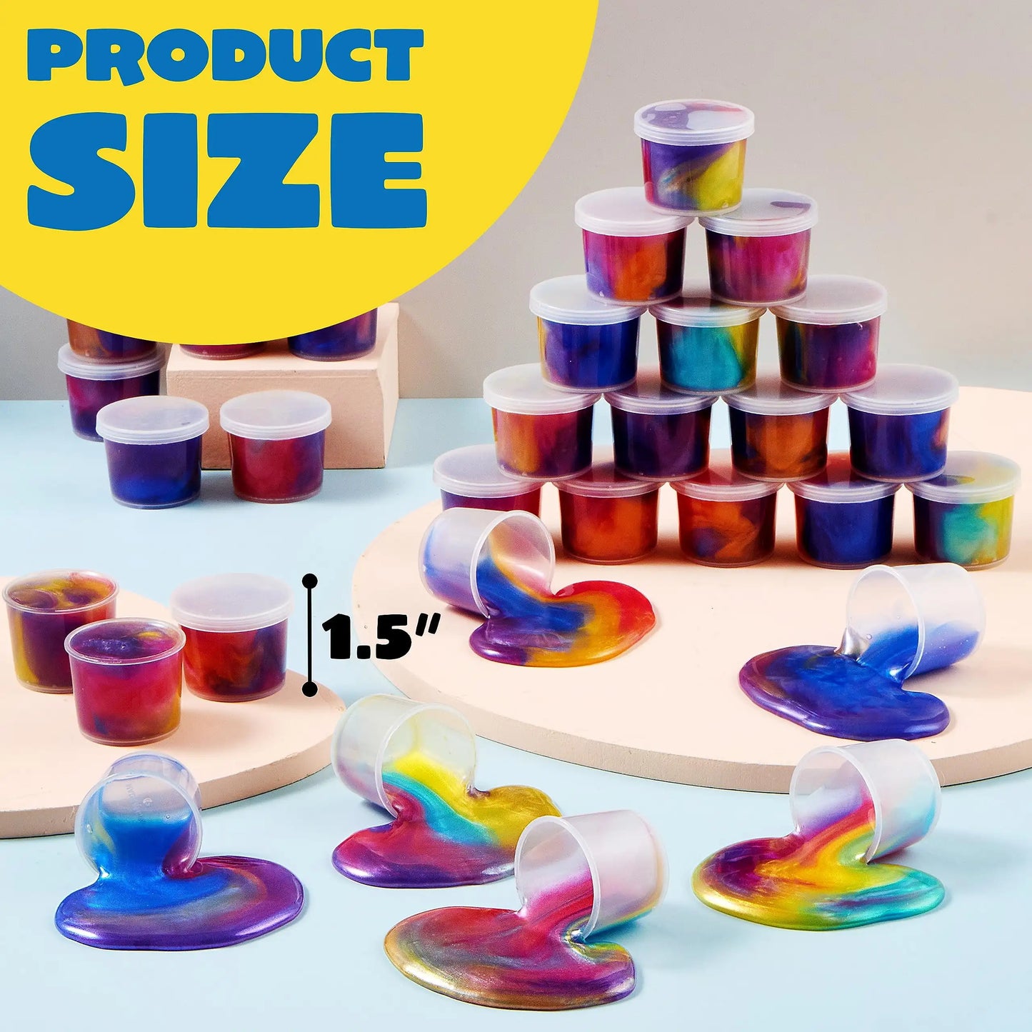 Joyfy Fun Galaxy Slime Cups Stretchy Classroom Party Favors
