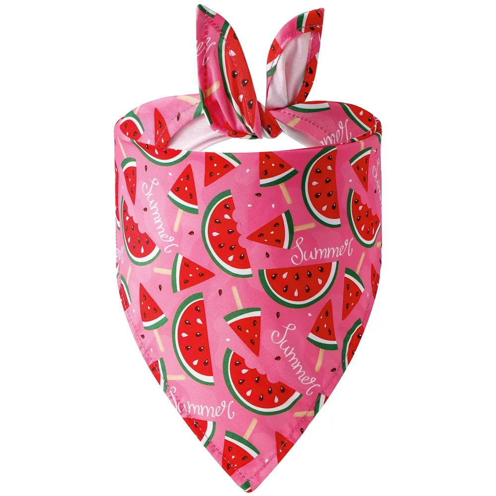 Sucado Fruit Floral Dog Bandana Washable Soft Kerchief