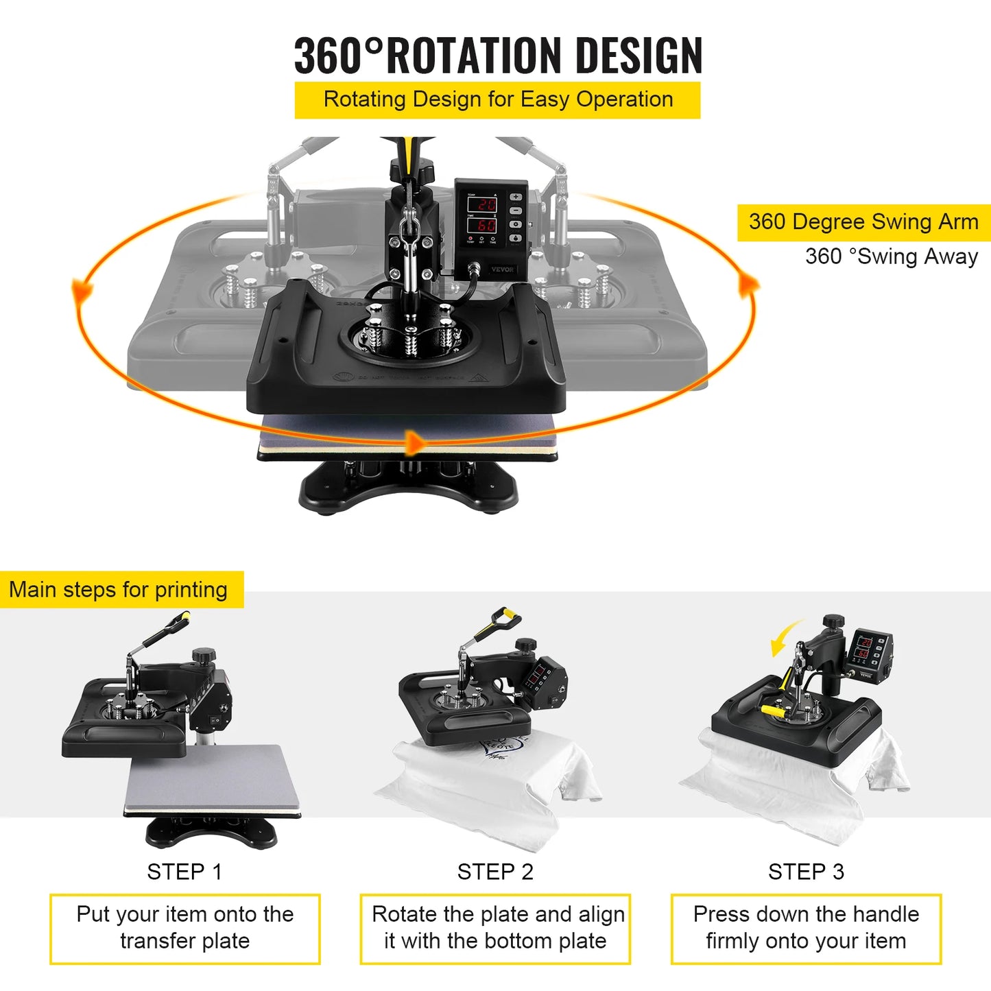 SucceBuy 8 In 1 Combo Heat Press Machine For Sublimation