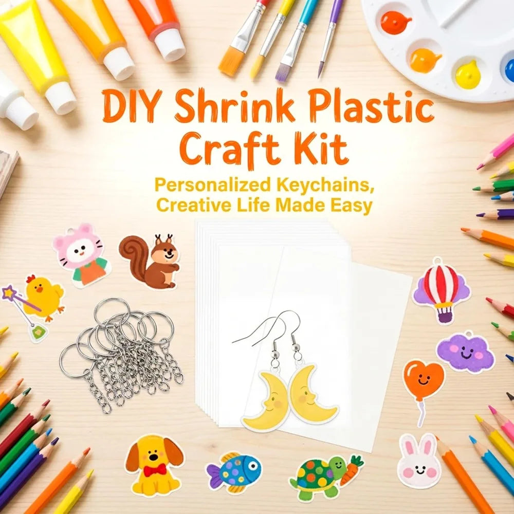 Shrink Plastic Sheets For Diy Keychain Crafting Projects