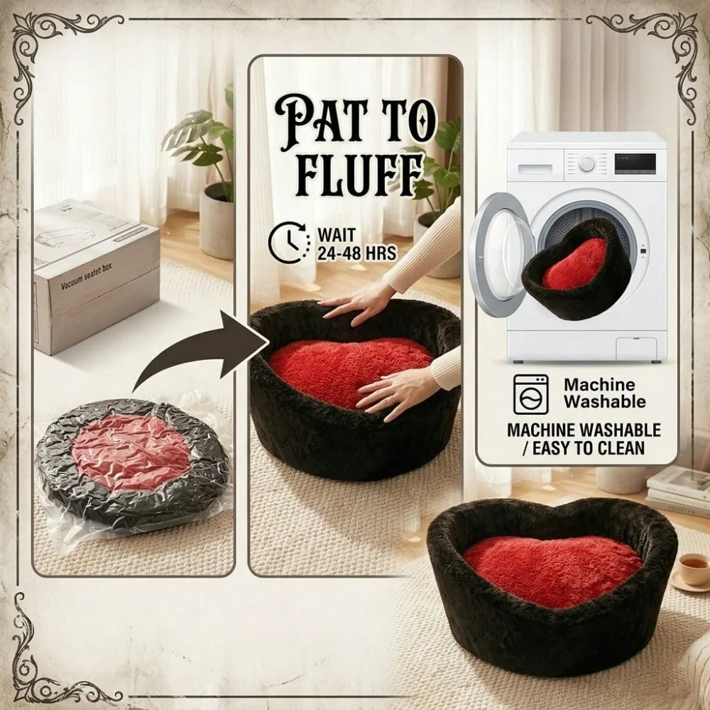 XMSJ Washable Goth Cat Bed For Indoor Cats