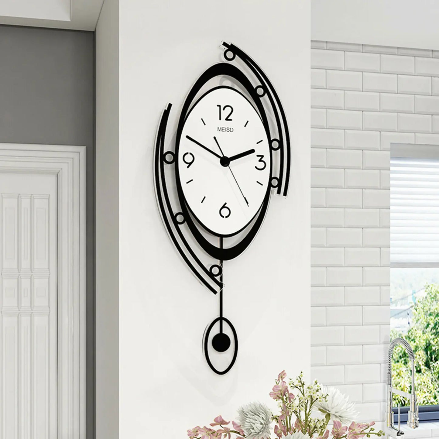 Modern Nordic 3D Wall Clock For Living Room Home Decor
