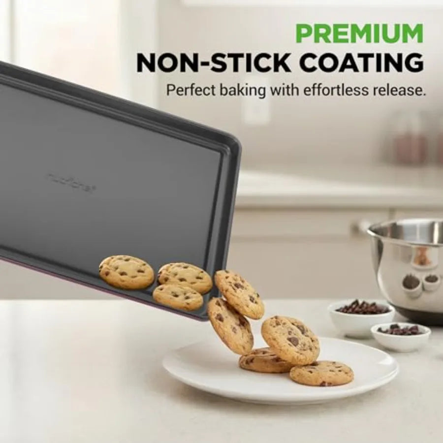 8 Piece Nonstick Bakeware Set Oven Safe PFOA Free Durable