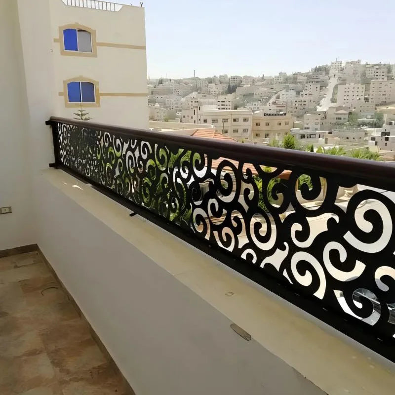 Custom Laser Cut Aluminum Garden Privacy Fence Panel With Trellis Design