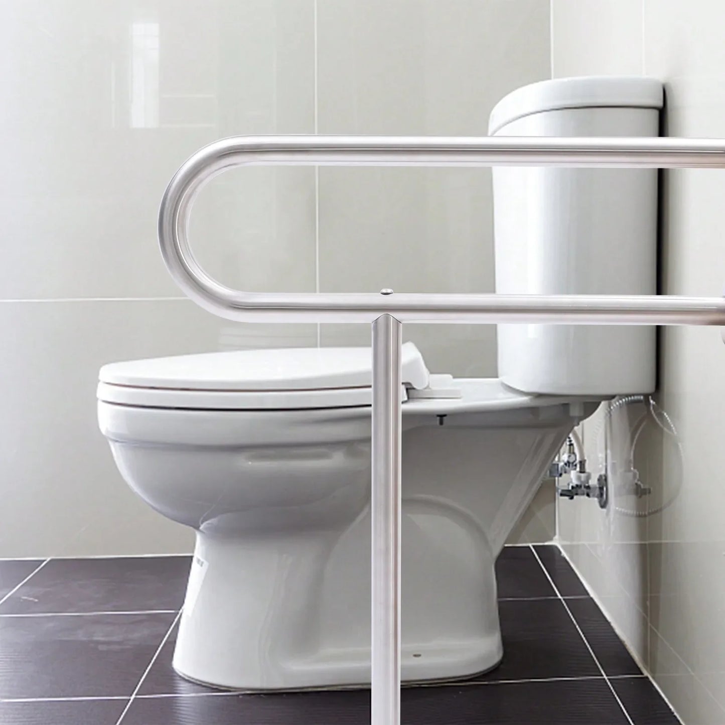 U Shaped Handicap Grab Bar Stainless Steel Bathroom Safety Rail
