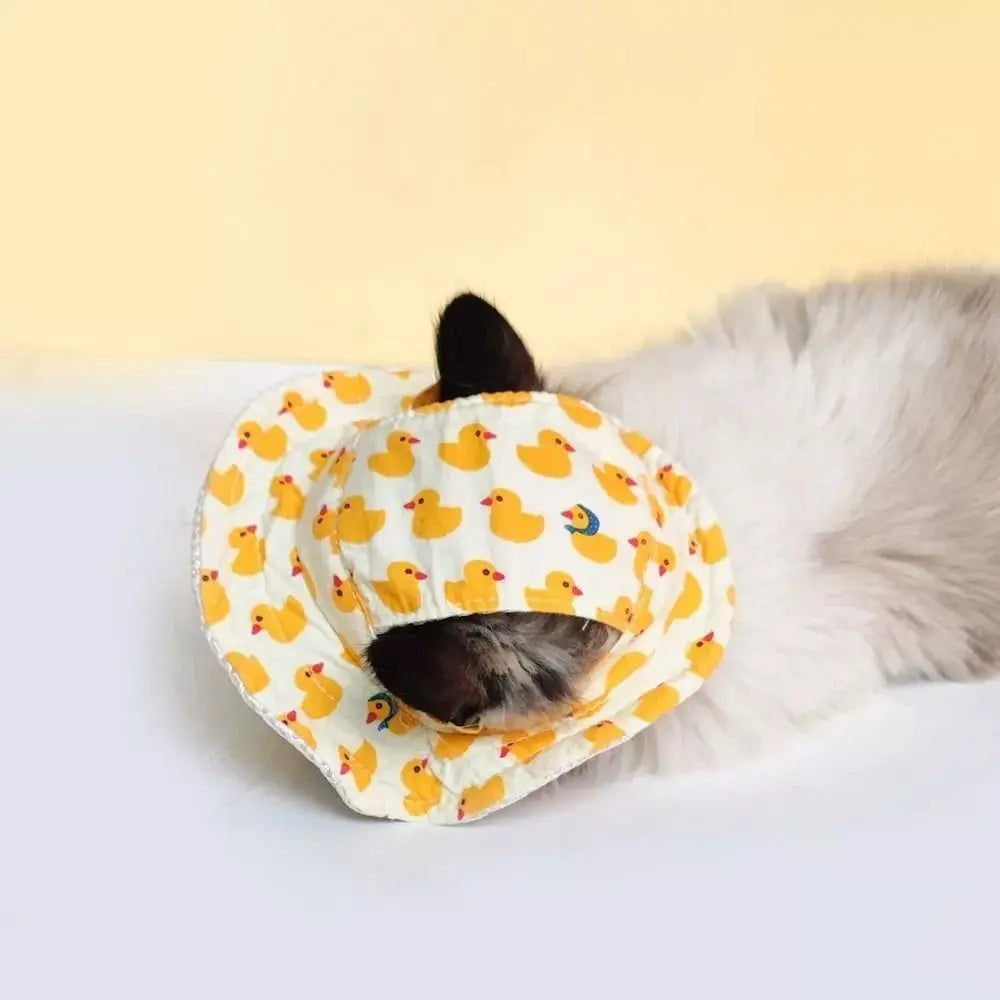 Adjustable Pet Sun Hat For Cats And Dogs Breathable Sunshade