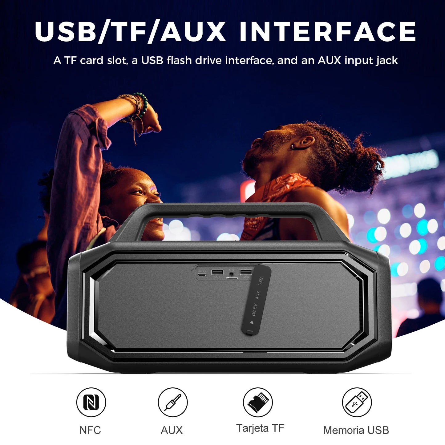 W-KING BT261-2 80W Bluetooth Wireless Portable Outdoor Speaker