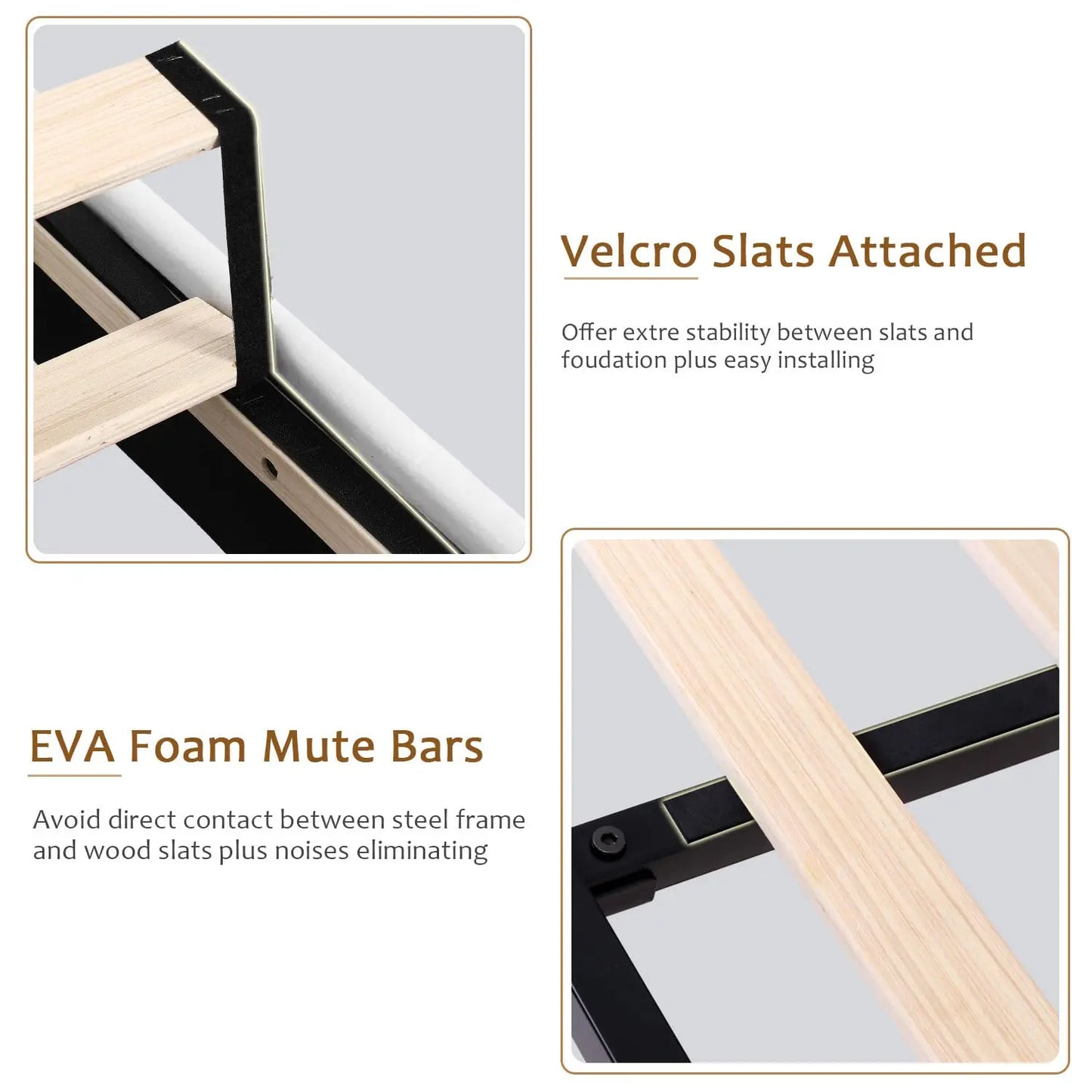 Velvet Platform Bed Frame Button Tufted Upholstered With Slats