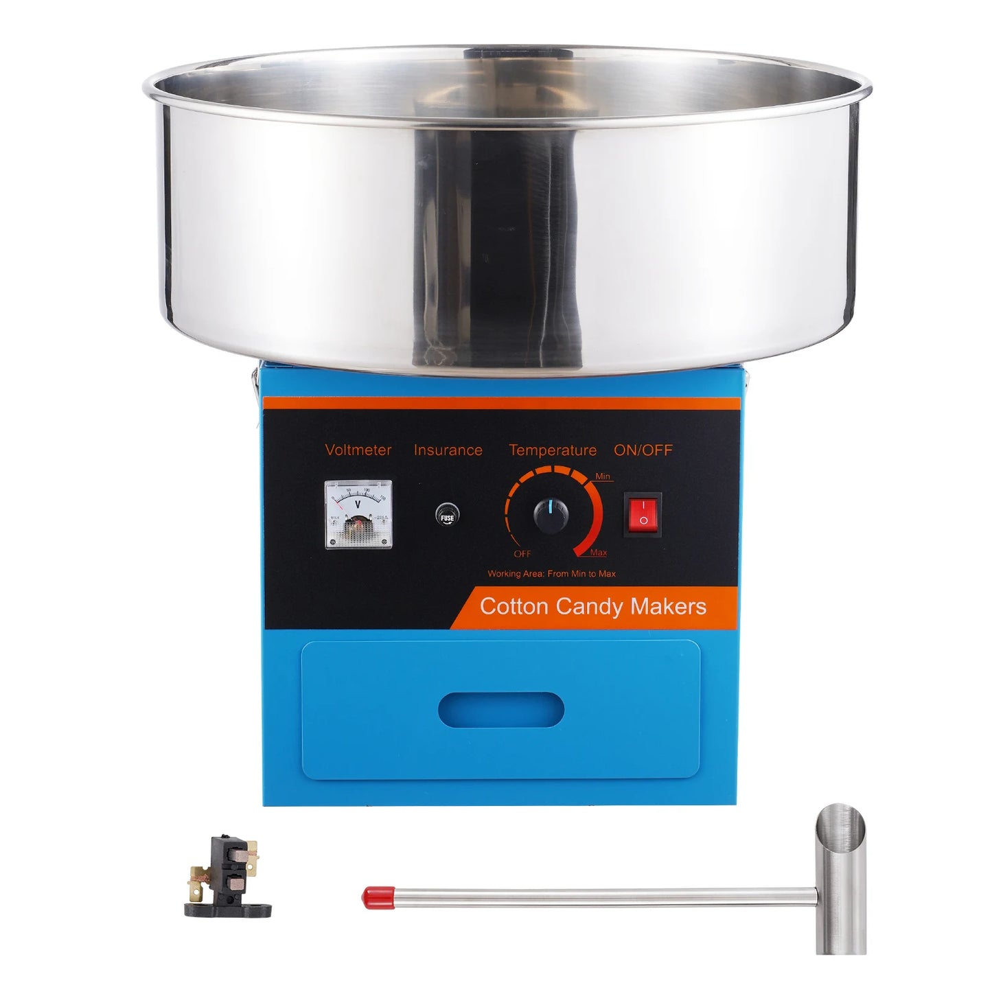 SucceBuy Electric Cotton Candy Machine Stainless Steel Bowl