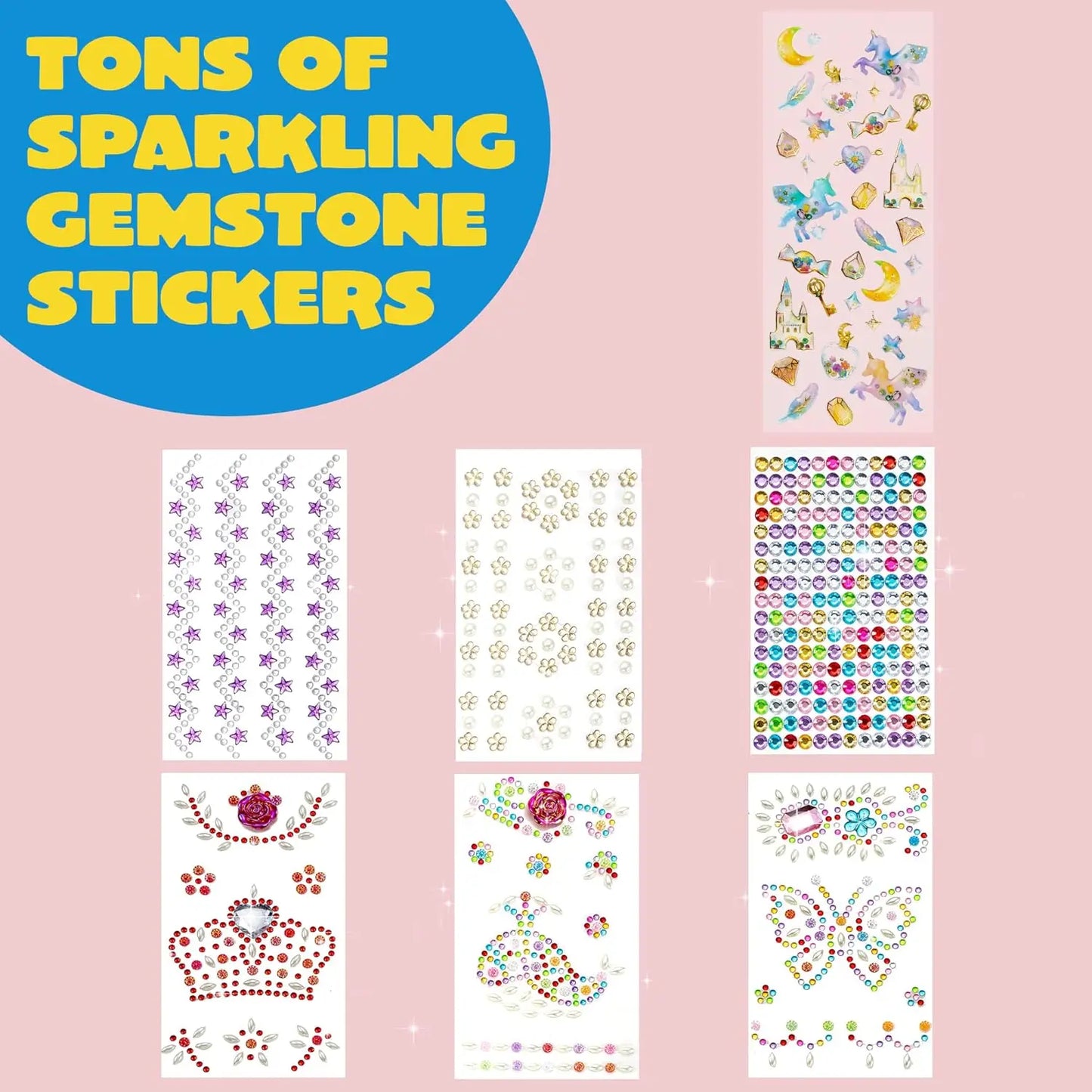 Joyfy Decorate Your Own Baseball Cap Art Kit With Gems And Stickers