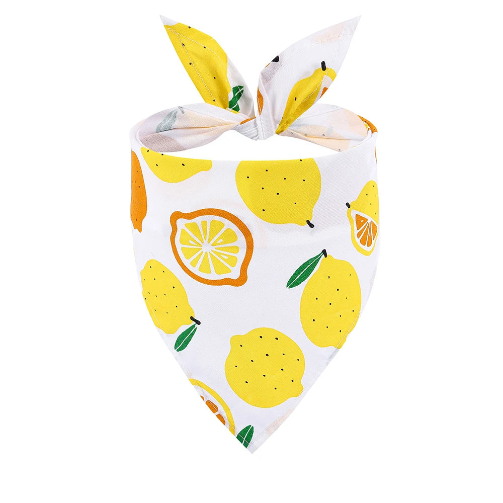 Sucado Fruit Floral Dog Bandana Washable Soft Kerchief
