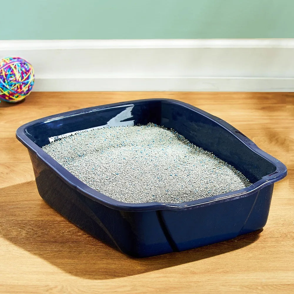 Durable Open Cat Litter Box With High Sides And Removable Cover