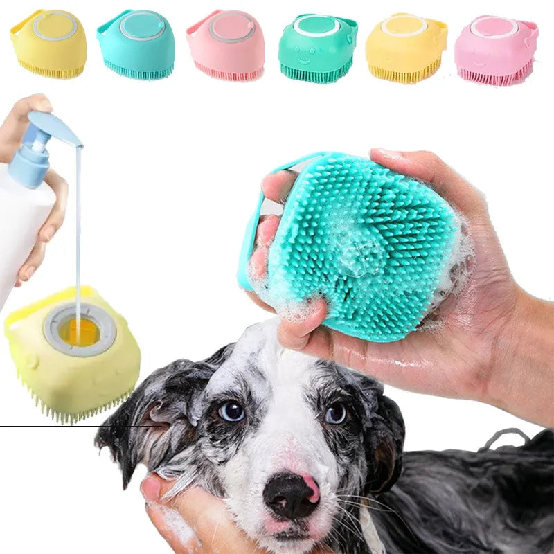 Strongwolf Soft Safety Silicone Pet Bath Gloves for Dogs Cats