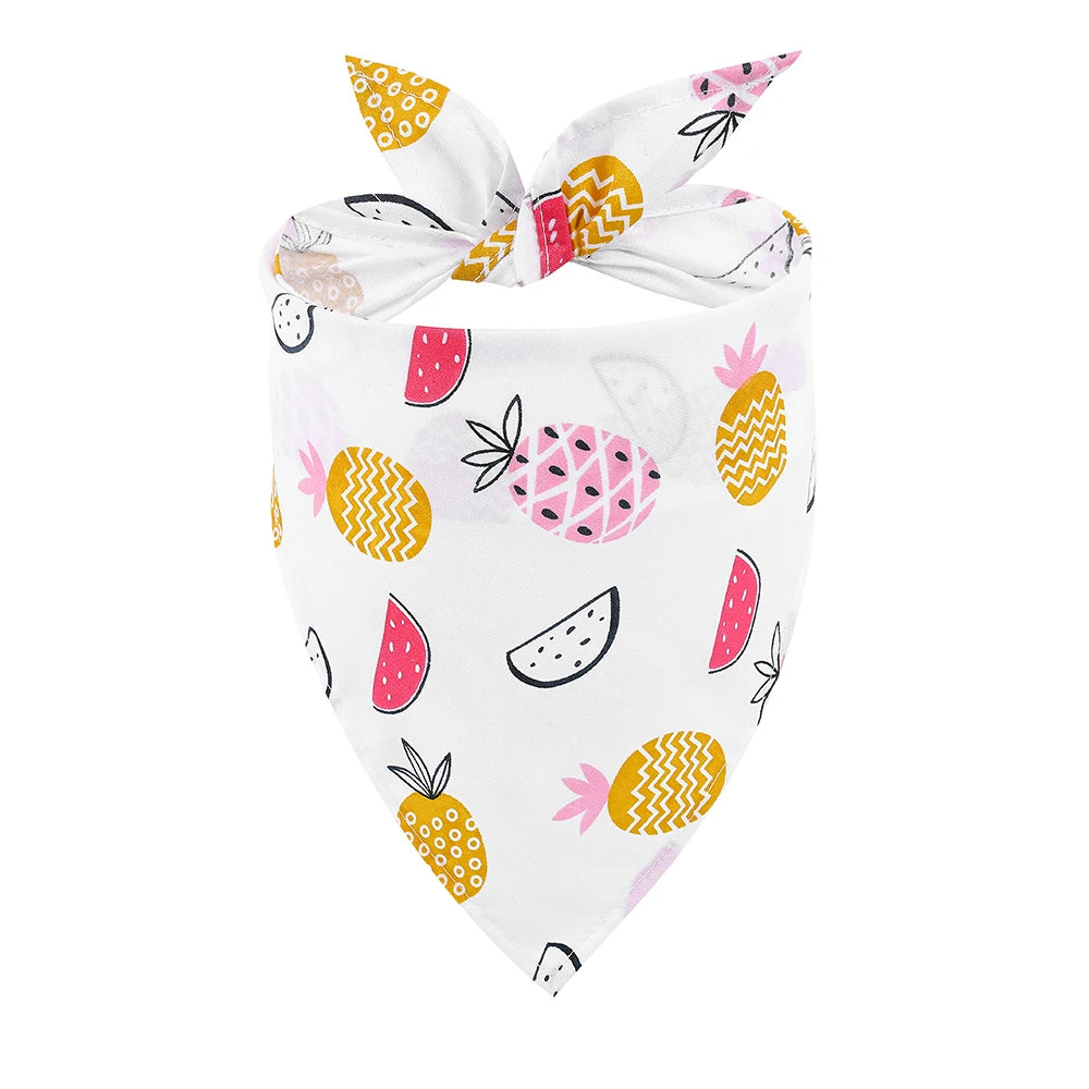 Sucado Fruit Floral Dog Bandana Washable Soft Kerchief