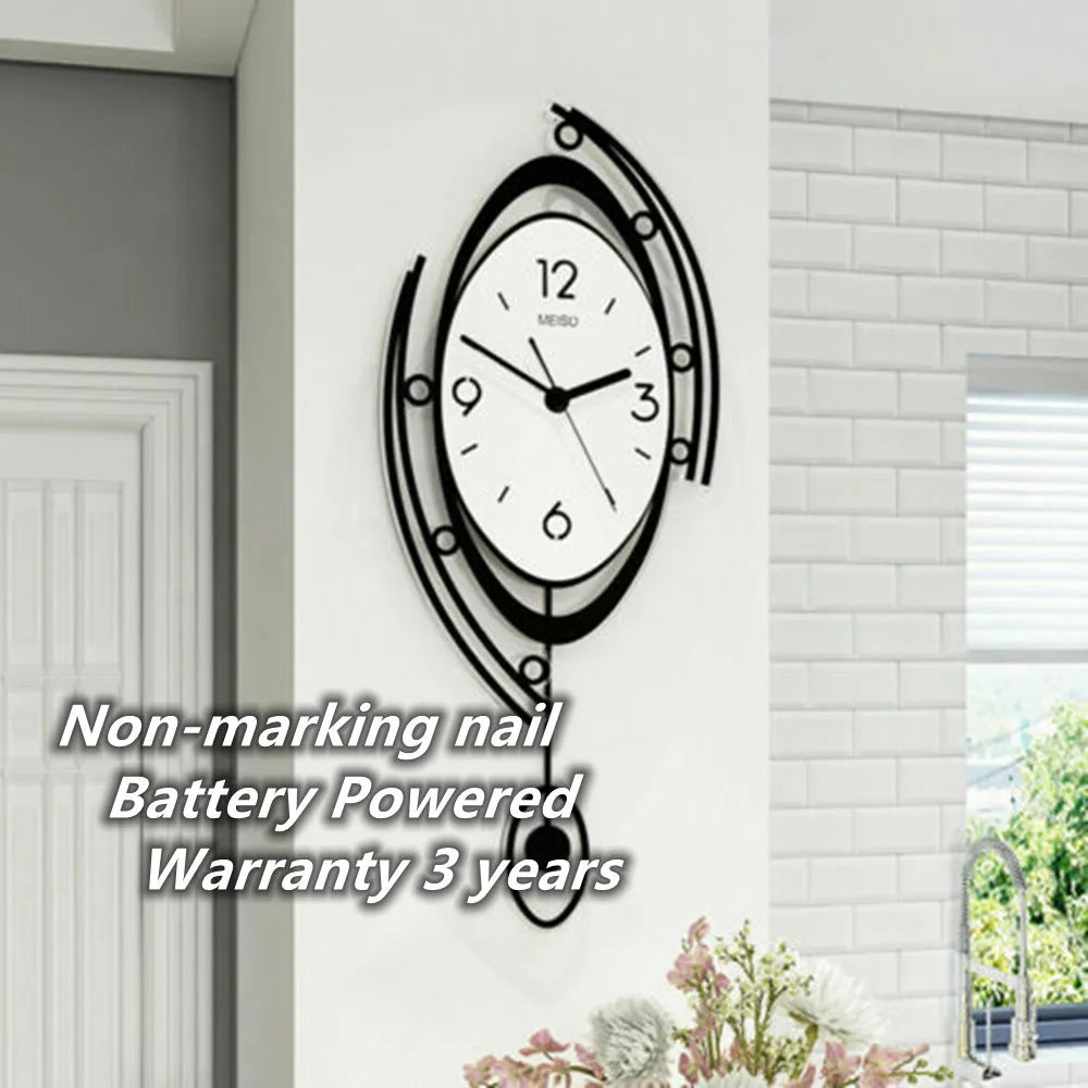 Modern Nordic 3D Wall Clock For Living Room Home Decor