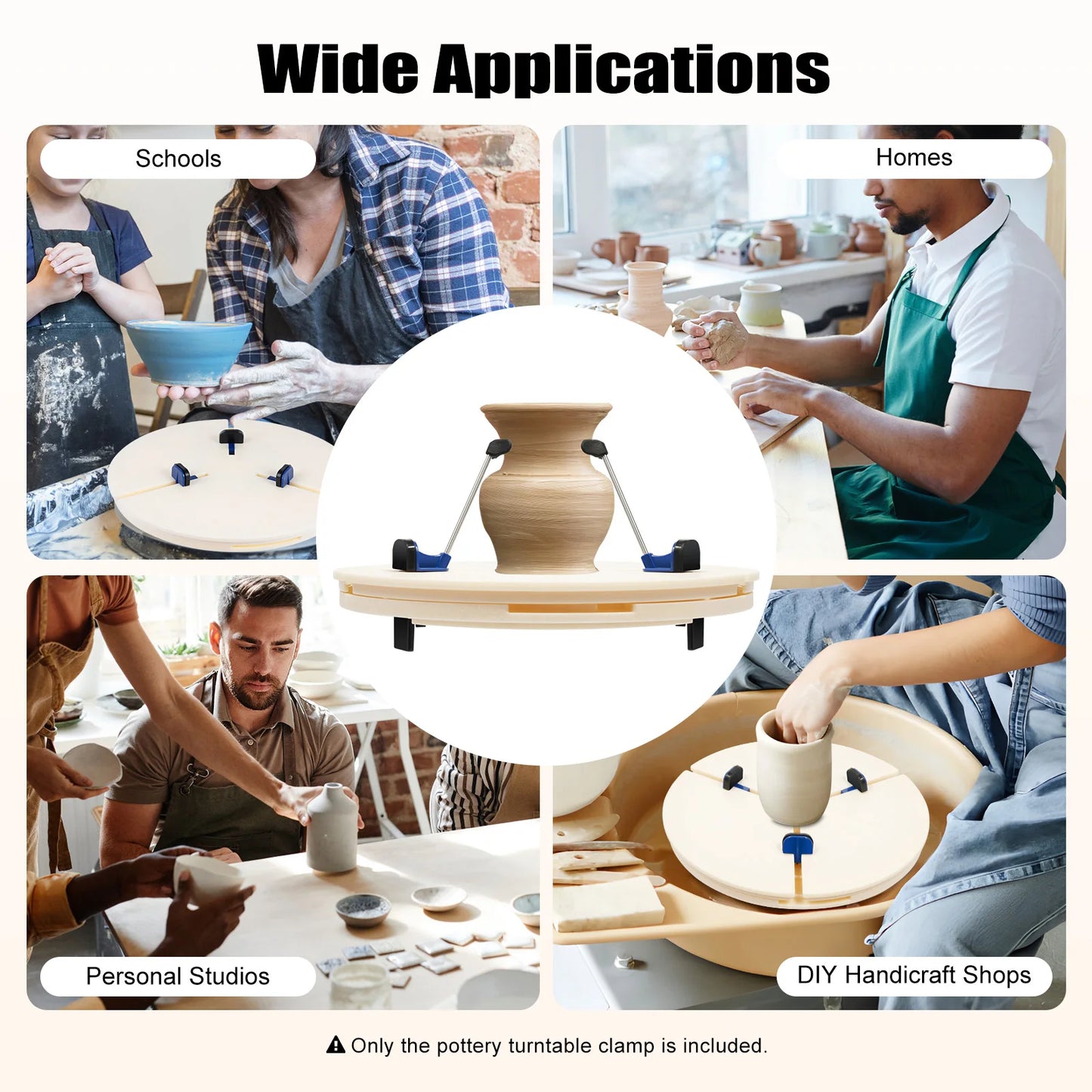 Portable Abs Pottery Turntable For Ceramic Trimming Holder