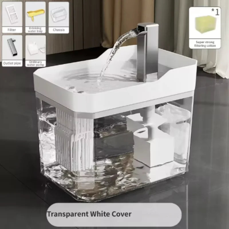 USB Cat Water Fountain With Auto Filter And Recirculating Pump