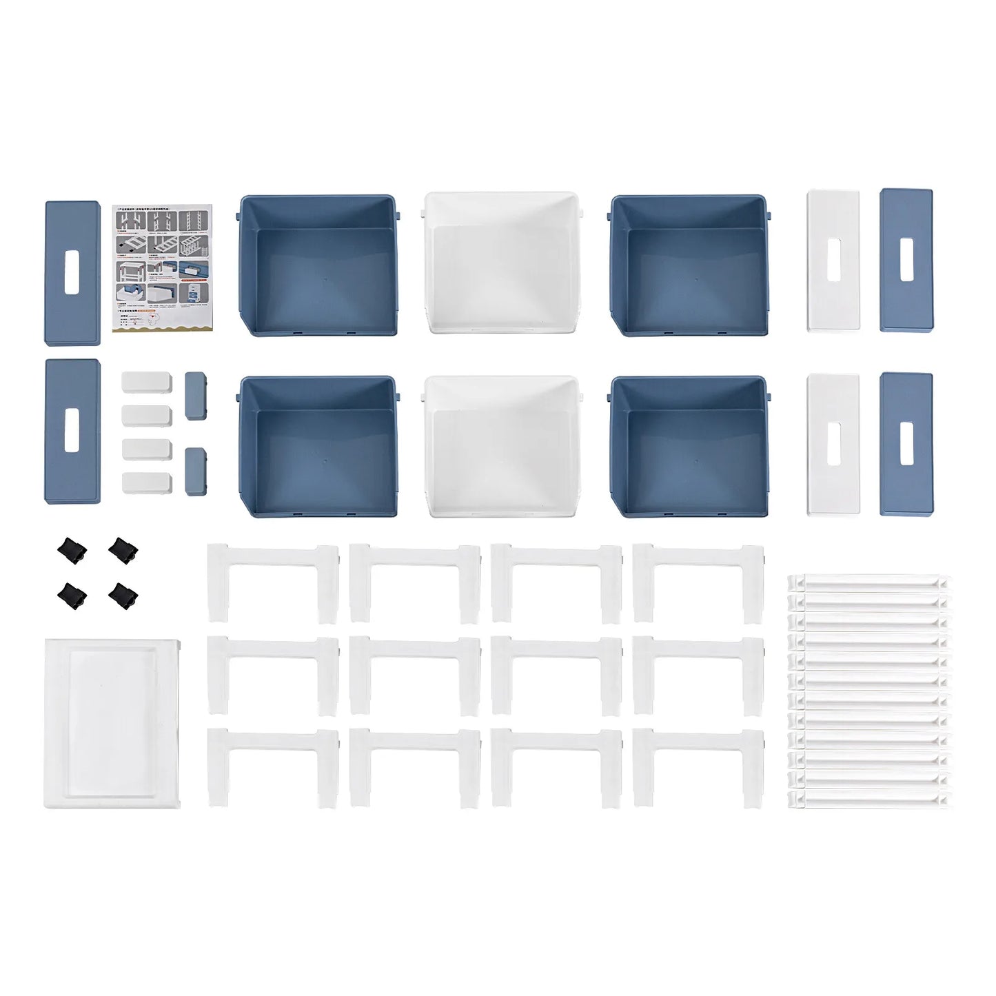 Six Drawer Household Plastic Storage Cabinet And Organization Unit