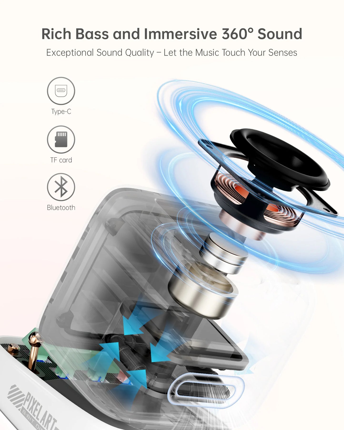 Divoom Ditoo Pro Portable Bluetooth Speaker With Pixel Led Clock