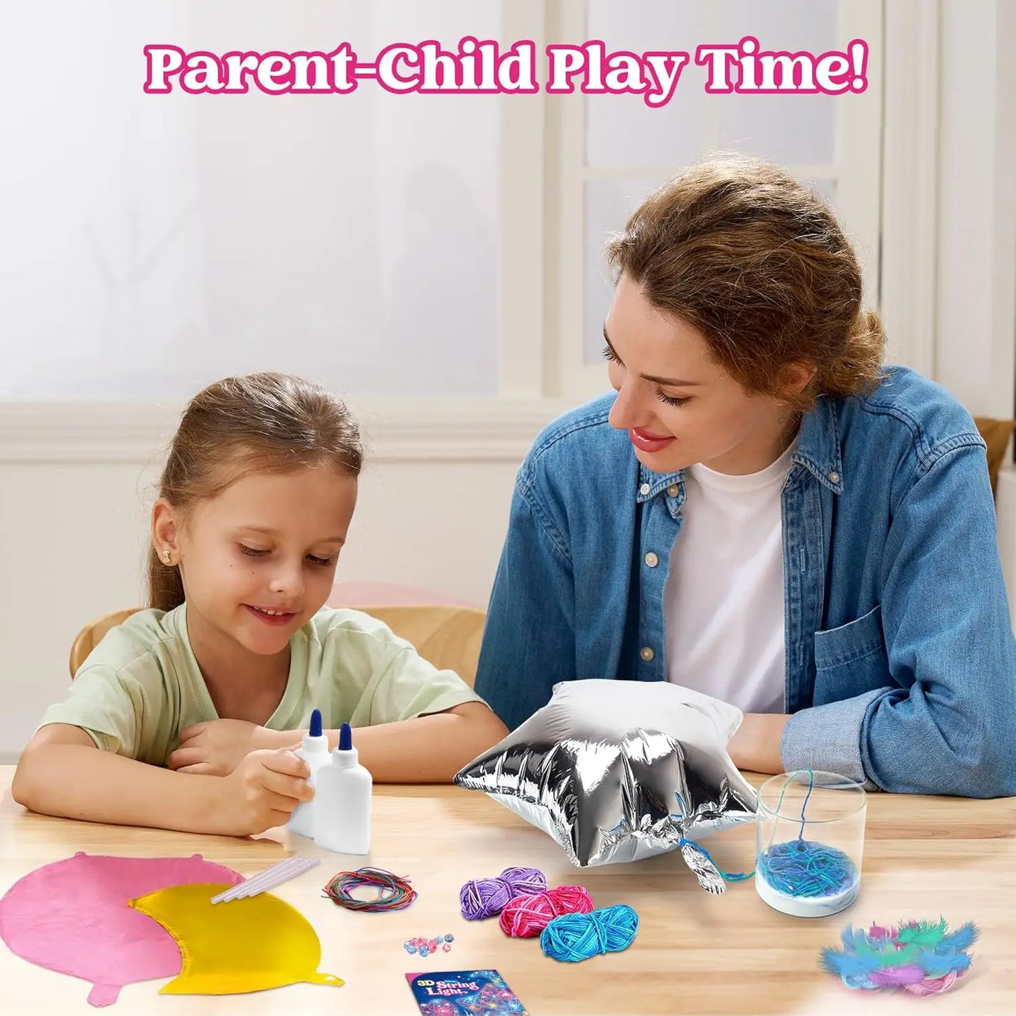 Joyfy 3D String Art Kit Light Up Multicolor LED Bulbs