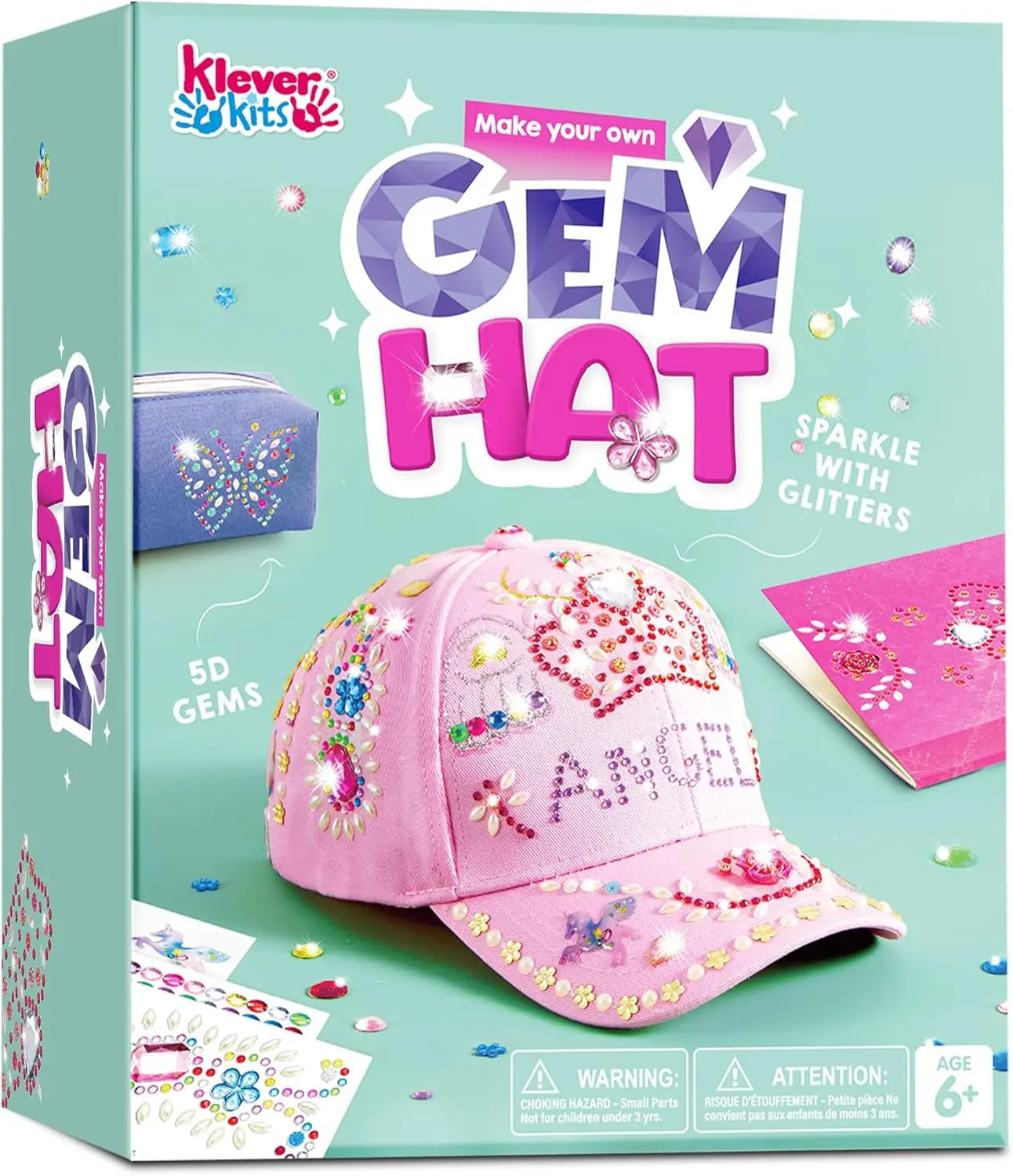 Joyfy Decorate Your Own Baseball Cap Art Kit With Gems And Stickers