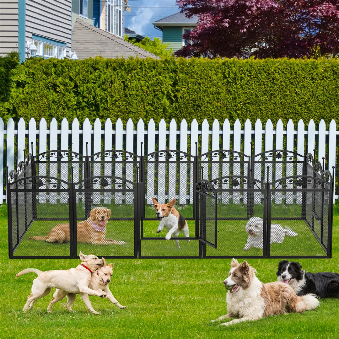 BINGOPAW Heavy Duty Dog Playpen for Indoor Outdoor Use