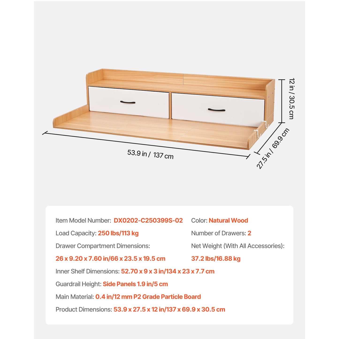 SucceBuy Washer Dryer Countertop With Storage Shelf