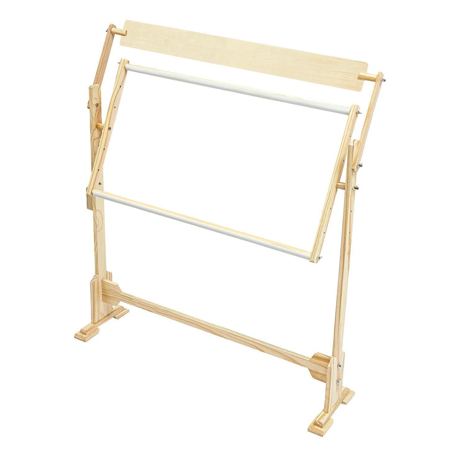 360° Adjustable Embroidery Stand Holder Frame Pine Wood Height 5 Gears Craft Cross Stitch Sewing Needlework Tool Floor Standing