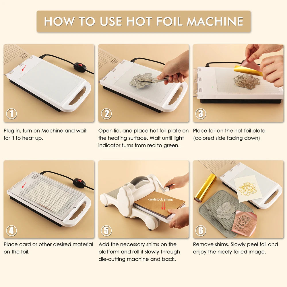 Hot Foil Stamping Machine For Card Making With US EU UK Plugs
