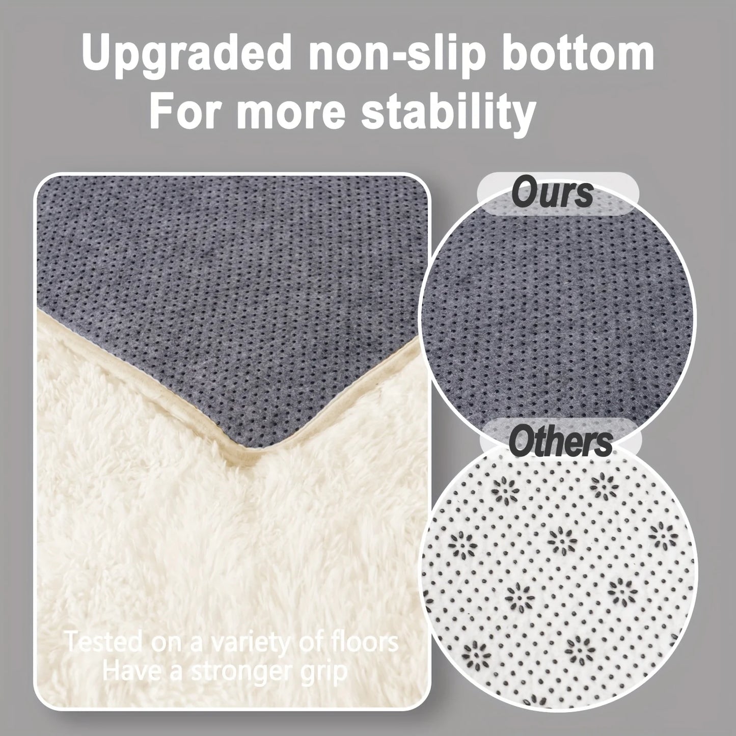 Soft Shaggy Non Slip Rugs For Living Room And Bedroom