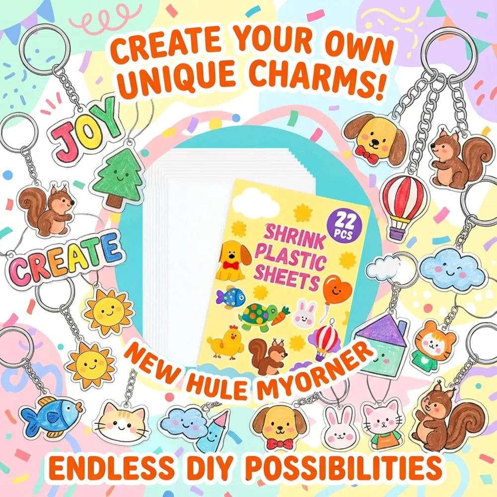 Shrink Plastic Sheets For Diy Keychain Crafting Projects