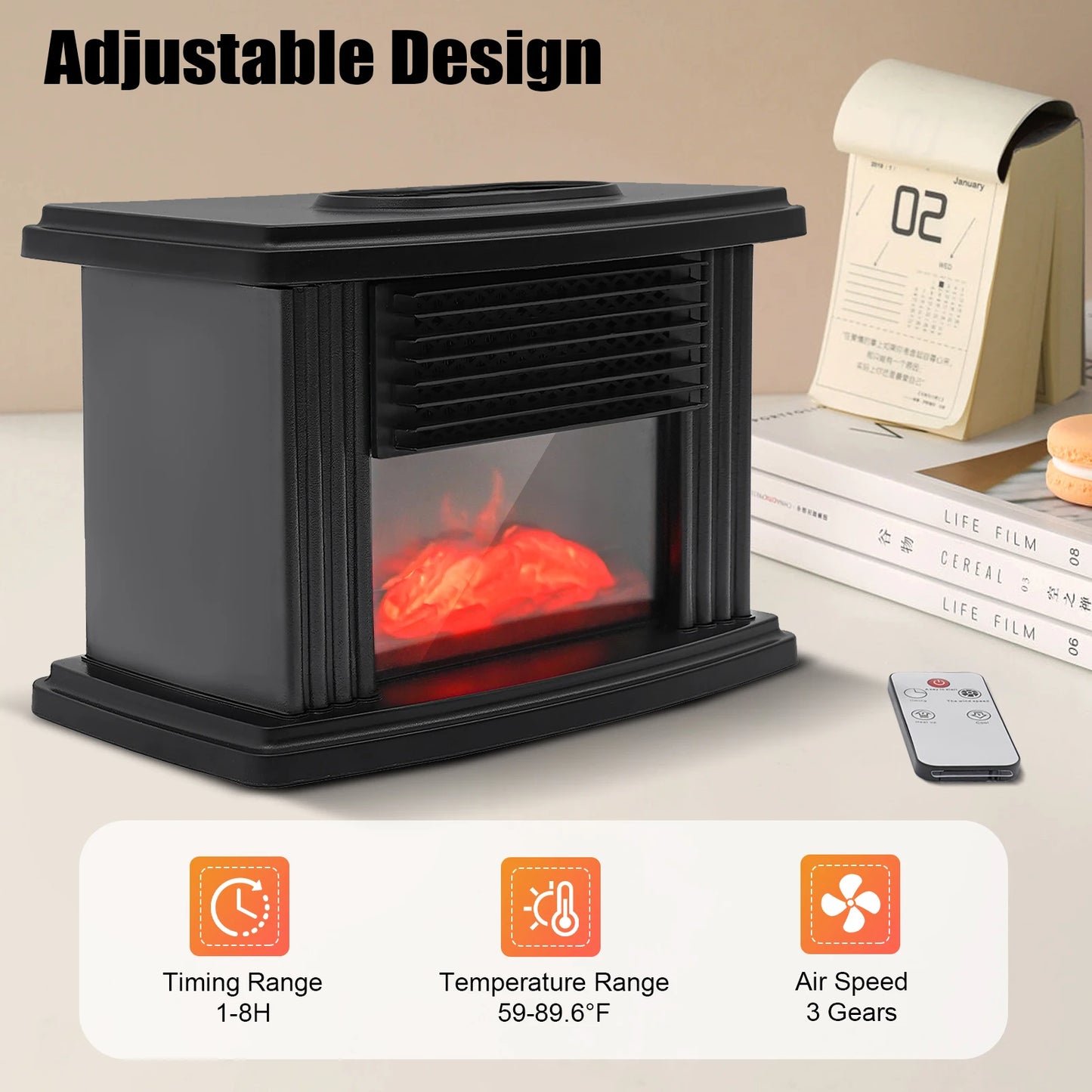 Sweetmile 1000W Electric Heater Fan For Small Rooms