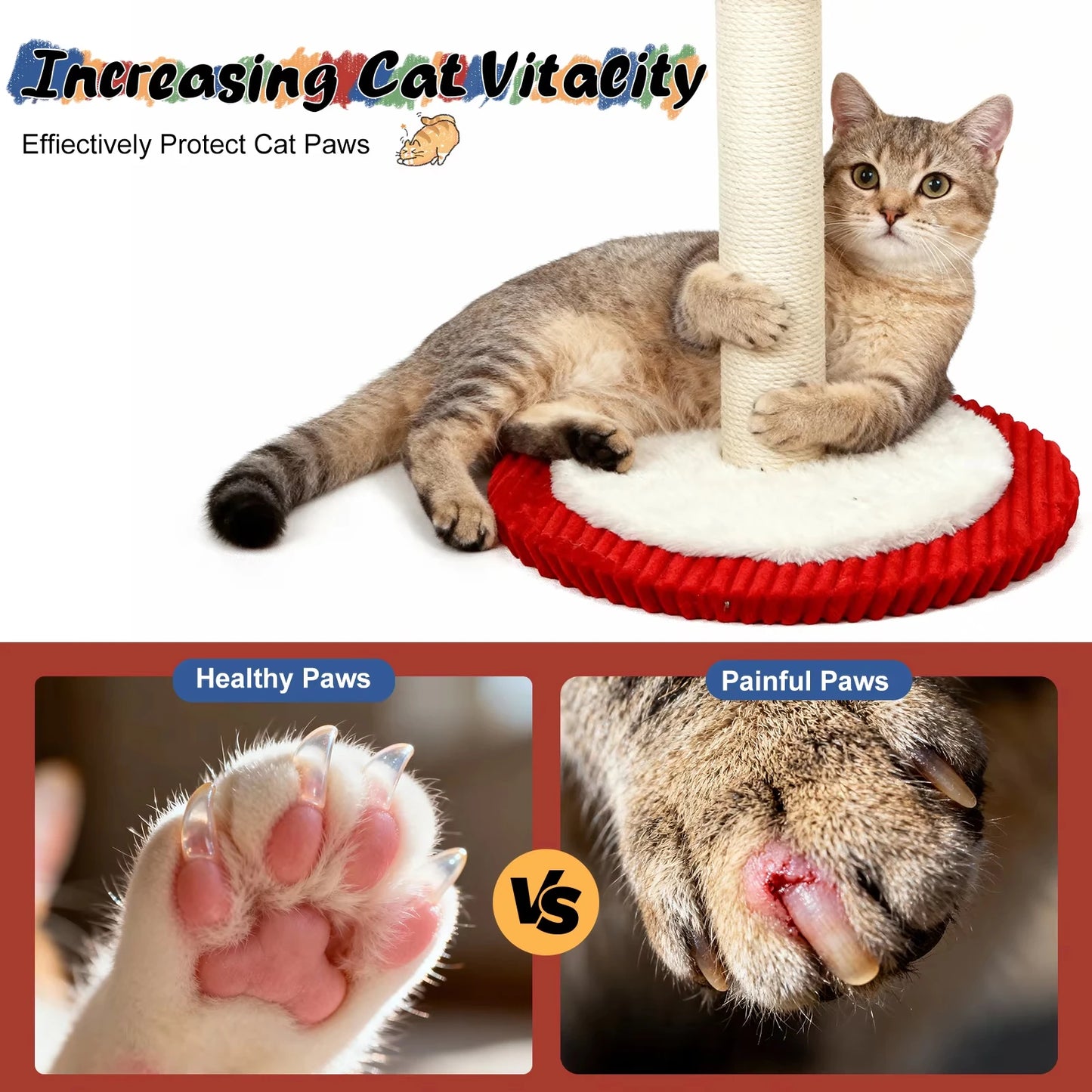 CWV Interactive Cat Tree With Rotating Feather Teaser