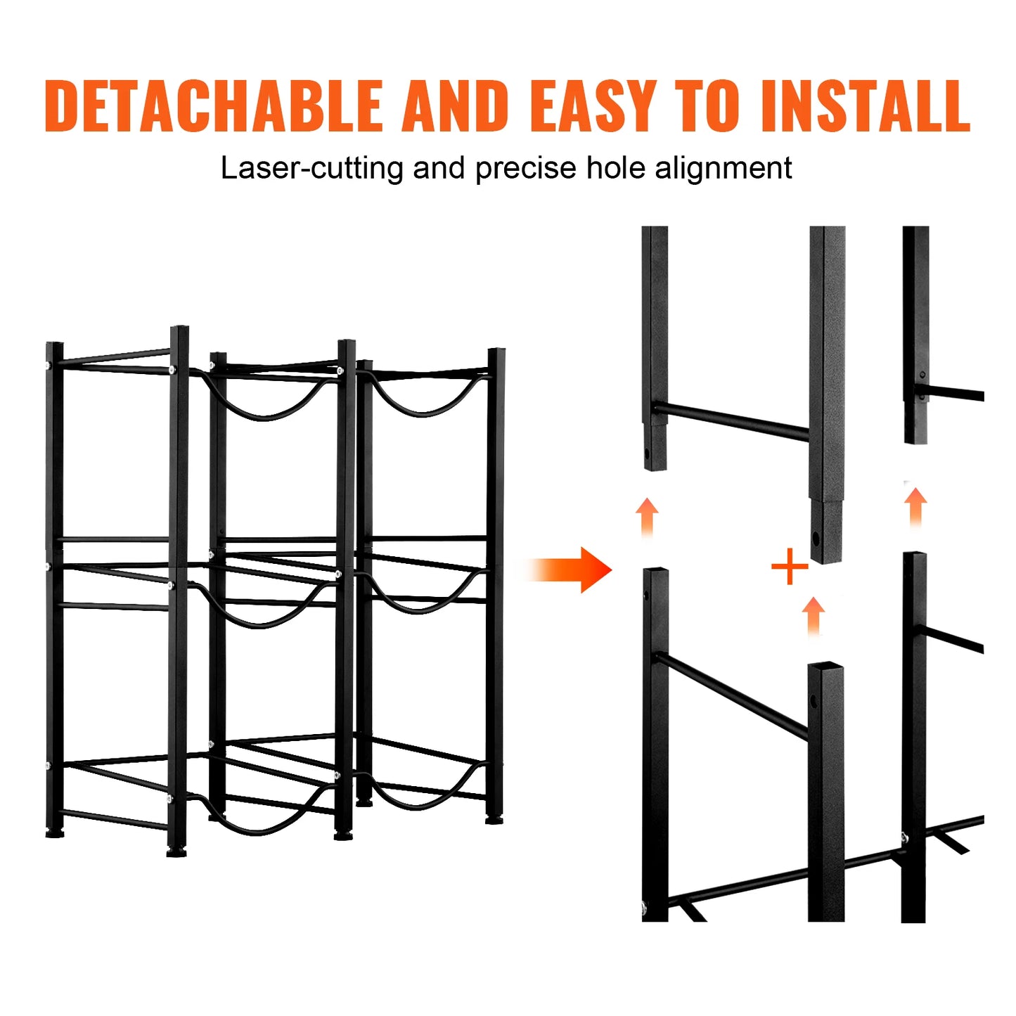SucceBuy 3 4 5 Tiers Water Jug Holder Iron Rack For Kitchen Office Living Room