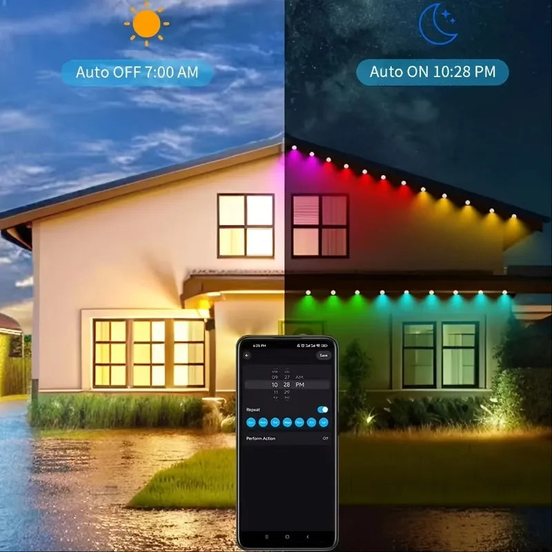 MIMIRGB RGBIC Outdoor Lights With 75 Scene Modes 90 LEDs