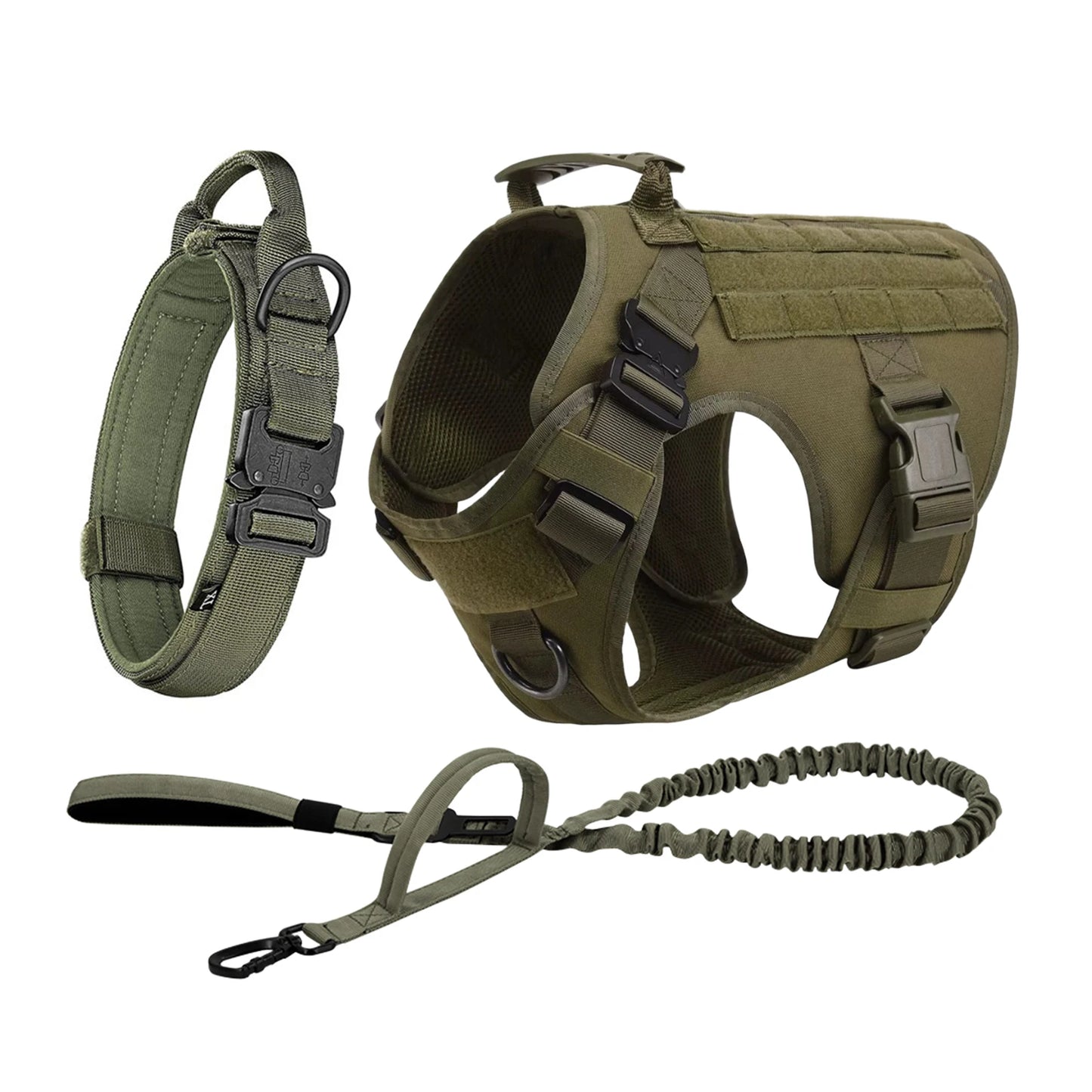 PETRAVEL CN Tactical Dog Harness Vest With Molle Pouches For Training Walking