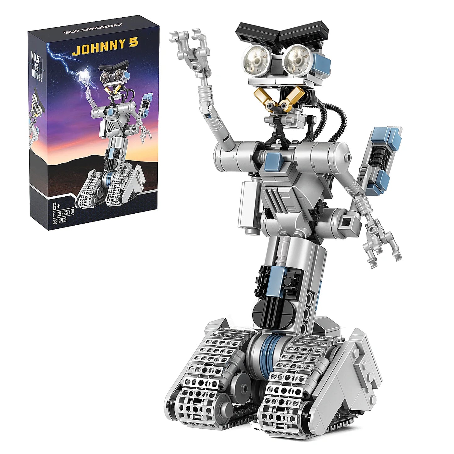 BuildMoc Johnny Five Robot Building Blocks Set Figure Toys Gift